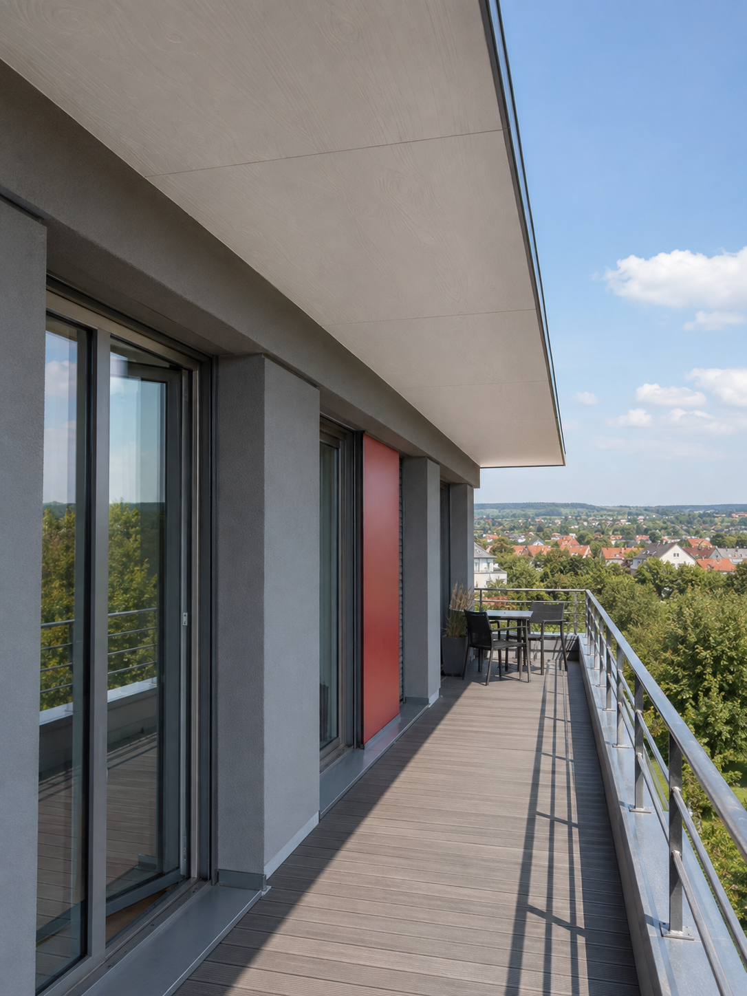 Rendering der Dachterrasse der Aufstockung Arnstadt